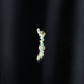 Natural Emerald Curved Climber Earring for Helix Piercing