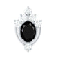 Certified Black Onyx Designer Helix Earring with Lab Grown Diamond