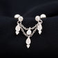 Vintage Inspired Diamond Chain Double Piercing Earring