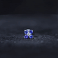 Natural Blue Sapphire Flower Earring for Rook Piercing