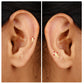 Real Ruby and Diamond Dagger Helix Earring