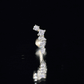 Certified Moissanite Crawler Earring in Prong Setting