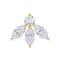 Marquise Shape Diamond Leaf Earring for Helix Piercing