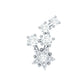 Natural Diamond Star Crawler Earring for Helix Piercing