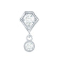 Round Cut Natural Diamond Drop Helix Earring