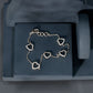 Certified Diamond Heart Chain Bracelet in Prong Setting