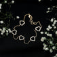 Certified Diamond Heart Chain Bracelet in Prong Setting