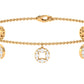 Minimal Moissanite Chain Charm Bracelet for Women
