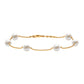 Real Freshwater Pearl Station Bracelet for Women