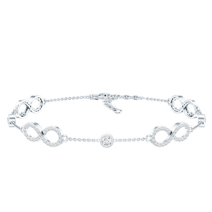 Certified Moissanite Infinity Chain Bracelet