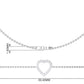 Certified Diamond Heart Chain Bracelet in Prong Setting