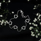 Certified Diamond Heart Chain Bracelet in Prong Setting