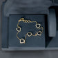 Certified Diamond Heart Chain Bracelet in Prong Setting