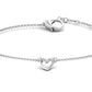 Natural Diamond Heart Chain Bracelet with Bezel Setting
