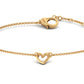 Natural Diamond Heart Chain Bracelet with Bezel Setting