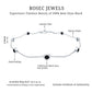 Bezel Set Black Onyx Seven Stone Station Chain Bracelet