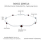 Bezel Set Garnet Seven Stone Station Chain Bracelet