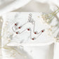 Bezel Set Garnet Seven Stone Station Chain Bracelet
