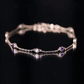Real Amethyst Chain Bracelet in Bezel Setting