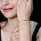Real Amethyst Chain Bracelet in Bezel Setting