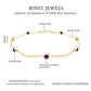 Real Amethyst Chain Bracelet in Bezel Setting