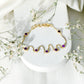 Real Amethyst Chain Bracelet in Bezel Setting