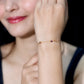 Real Amethyst Chain Bracelet in Bezel Setting
