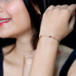 Real Amethyst Chain Bracelet in Bezel Setting