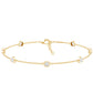 Round Cut Certified Moissanite Chain Bracelet in Bezel Setting