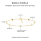 Round Cut Certified Moissanite Chain Bracelet in Bezel Setting