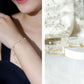 Round Cut Certified Moissanite Chain Bracelet in Bezel Setting