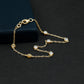 Round Cut Certified Moissanite Chain Bracelet in Bezel Setting