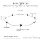 Bezel Set London Blue Topaz Station Chain Bracelet