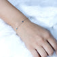 Bezel Set London Blue Topaz Station Chain Bracelet