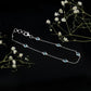 Bezel Set London Blue Topaz Station Chain Bracelet