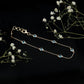 Bezel Set London Blue Topaz Station Chain Bracelet