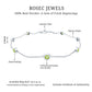 Pulsera de siete peridotos engastados en bisel
