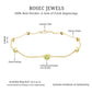 Pulsera de siete peridotos engastados en bisel
