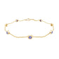Certified Natural Tanzanite Chain Bracelet for Her