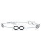 Pulsera de cadena de infinito con diamantes negros cultivados en laboratorio certificados