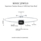 Natural 1.8 Carat Emerald Cut Black Onyx Bolo Bracelet with Diamond Halo