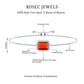 Real 1 Carat Emerald Cut Fire Opal Bolo Bracelet with Diamond Halo