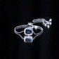 Emerald Cut London Blue Topaz and Diamond Bolo Chain Bracelet