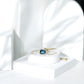 Emerald Cut London Blue Topaz and Diamond Bolo Chain Bracelet