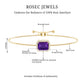 Natural 1.4 Carat Emerald Cut Amethyst Diamond Bolo Bracelet
