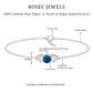 Pulsera de cadena de topacio azul de Londres auténtico y diamantes