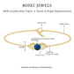 Pulsera de cadena de topacio azul de Londres auténtico y diamantes