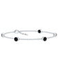 Black Onyx Station Chain Bracelet for Women