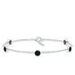 Black Onyx Station Chain Bracelet for Women