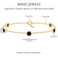 Black Onyx Station Chain Bracelet for Women